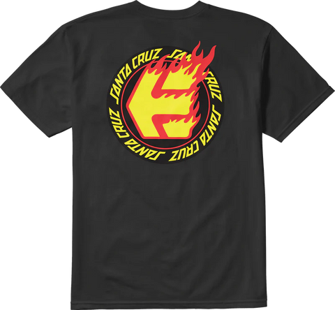 etnies x santacruz flame tee camiseta